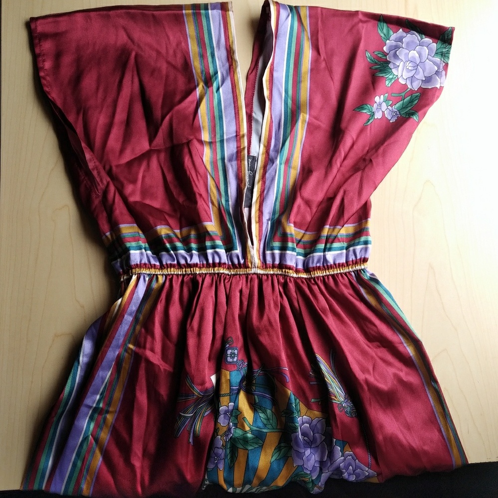 V Neck Oriental Theme dress | size large